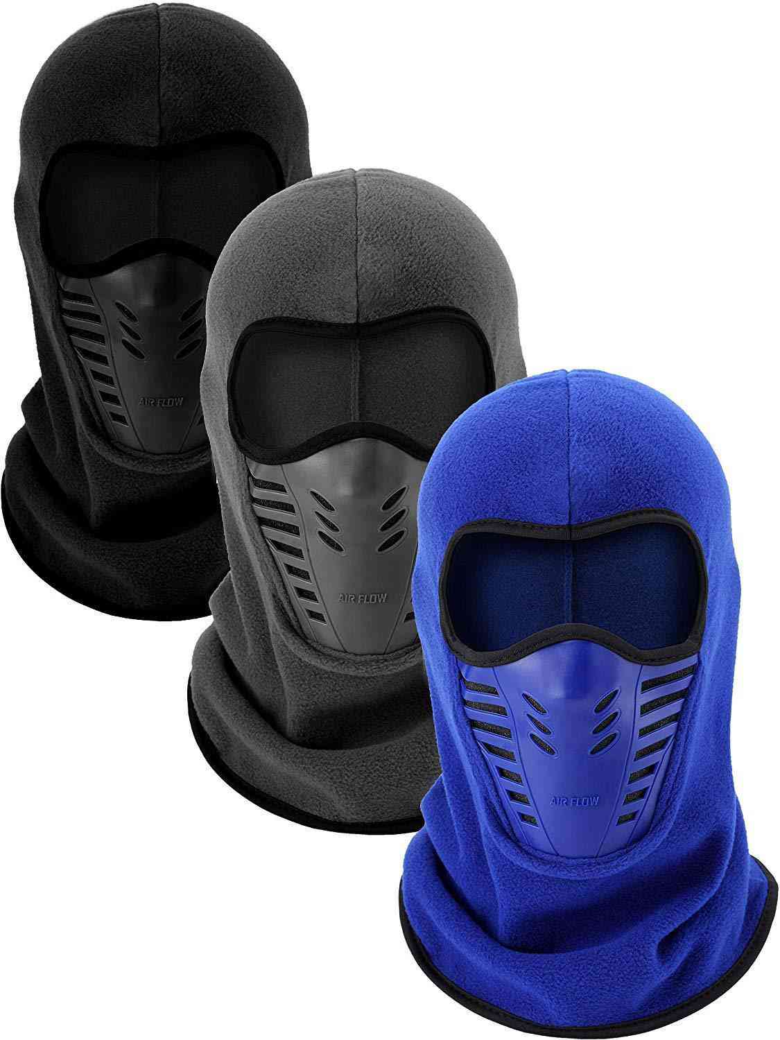 3 Pieces Balaclava Full Face Mask for Skiing, Hunting, and Outdoor Activities
