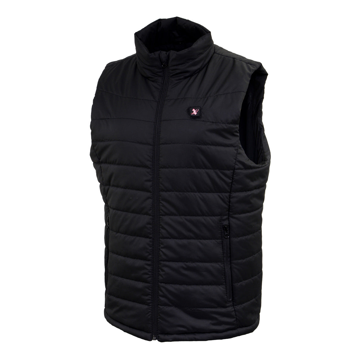 Nexgen Heat Women's NXL4301SET Puffer Black Heated Vest with Rechargeable Battery