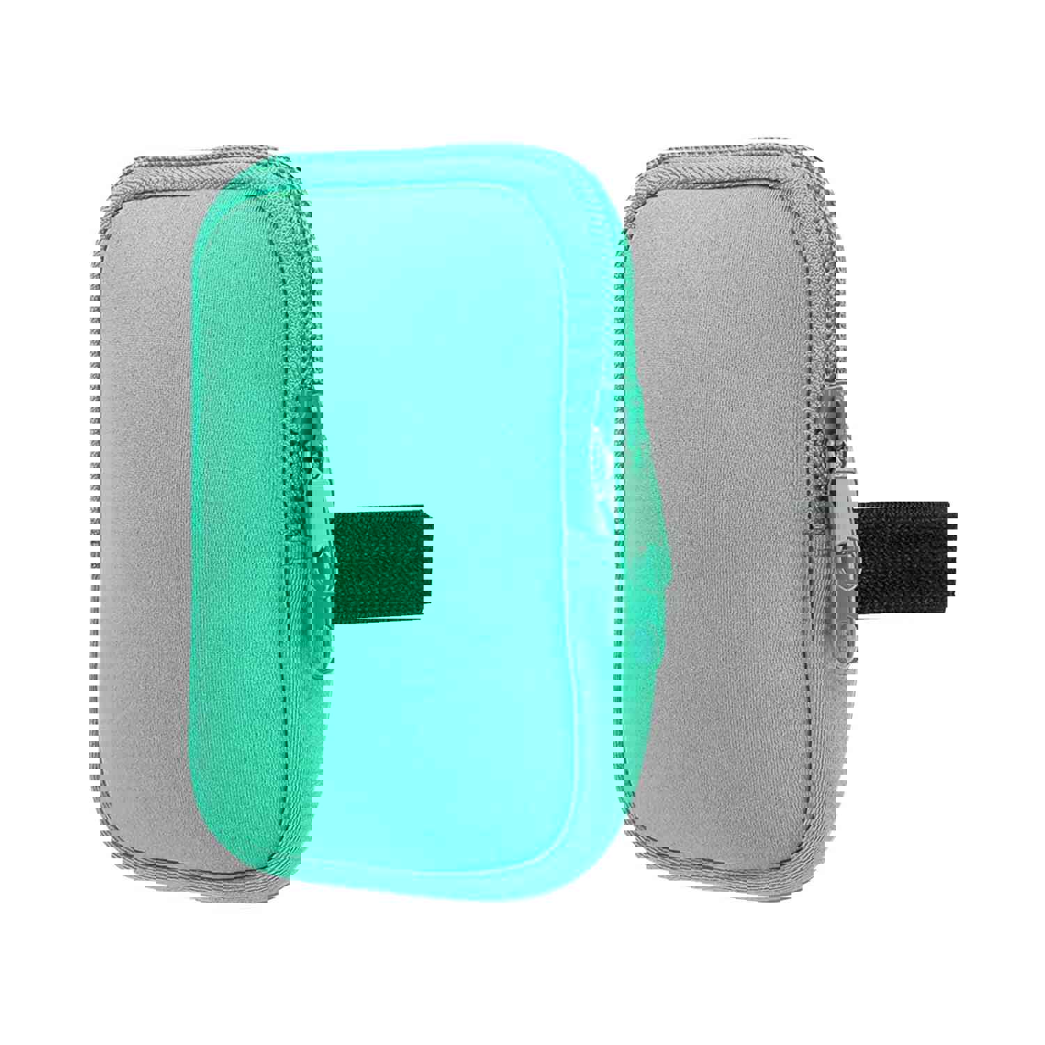 Canvas Water Bottle Bag with Zipper - Pink & Green, Small Square Vertical Fitness Accessory