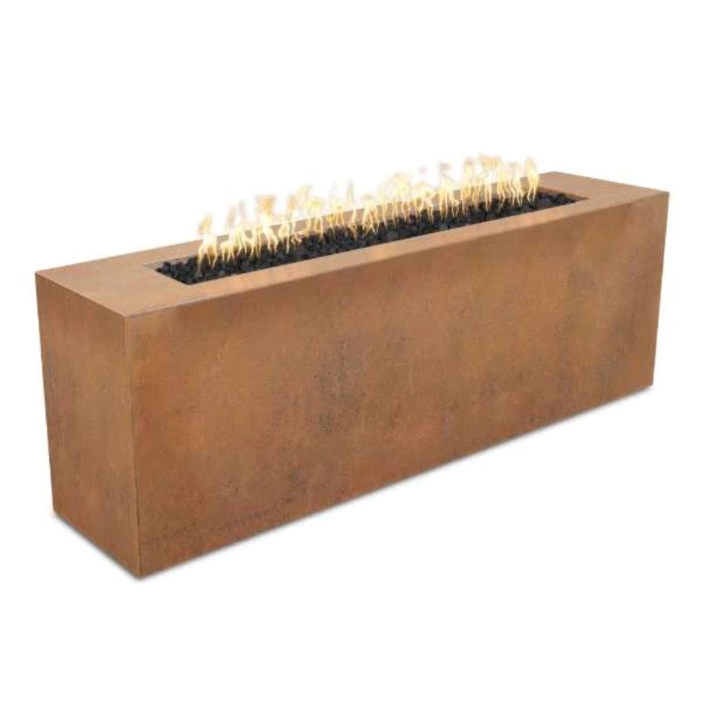 The Outdoor Plus - 72 x 16 x 24 Carmen Corten Steel Fire Pit - NG, LP - OPT-CRMCS7224