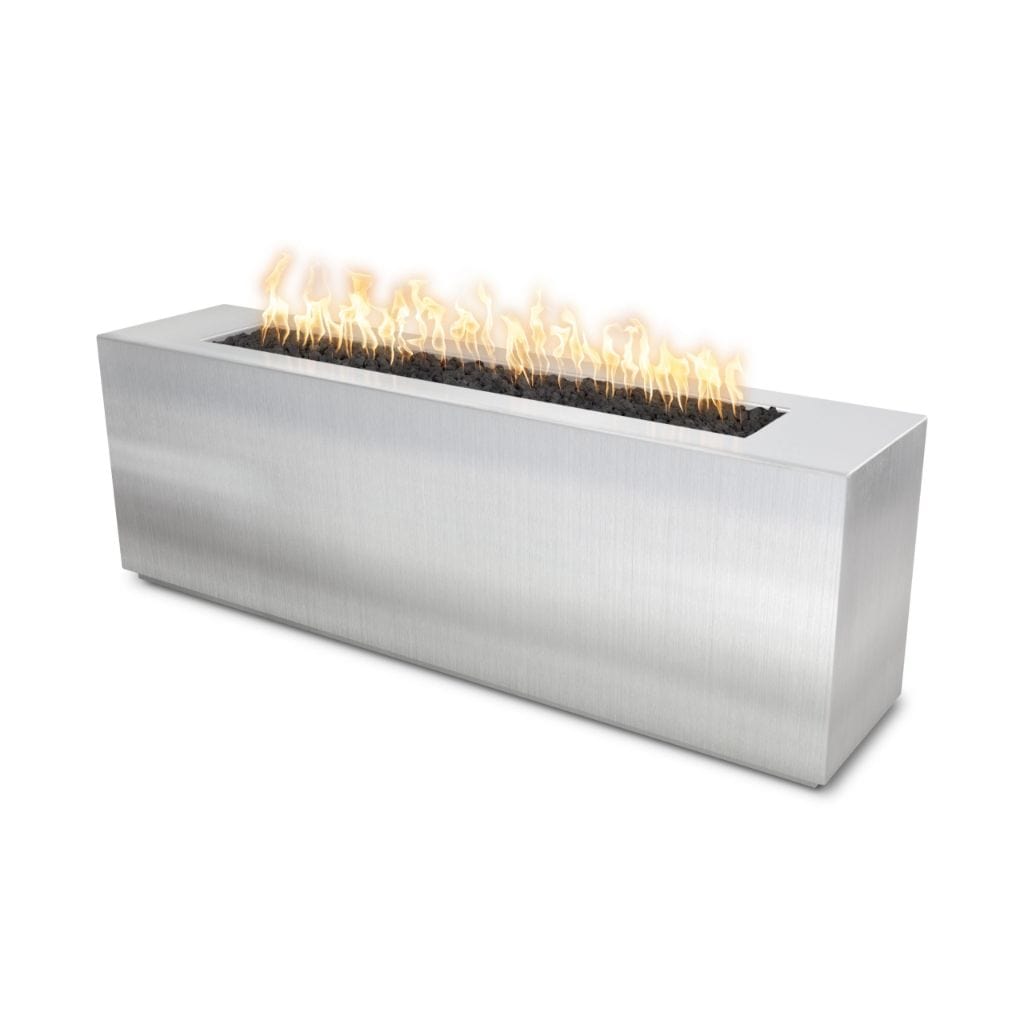 The Outdoor Plus - 72 x 16 x 24 Carmen Corten Steel Fire Pit - NG, LP - OPT-CRMCS7224