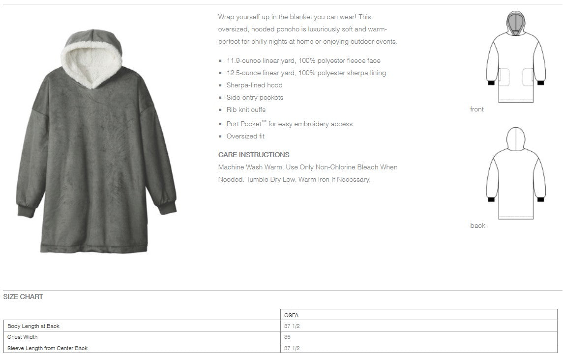 Paramus Spartans School Sports Wearable Blanket - Navy