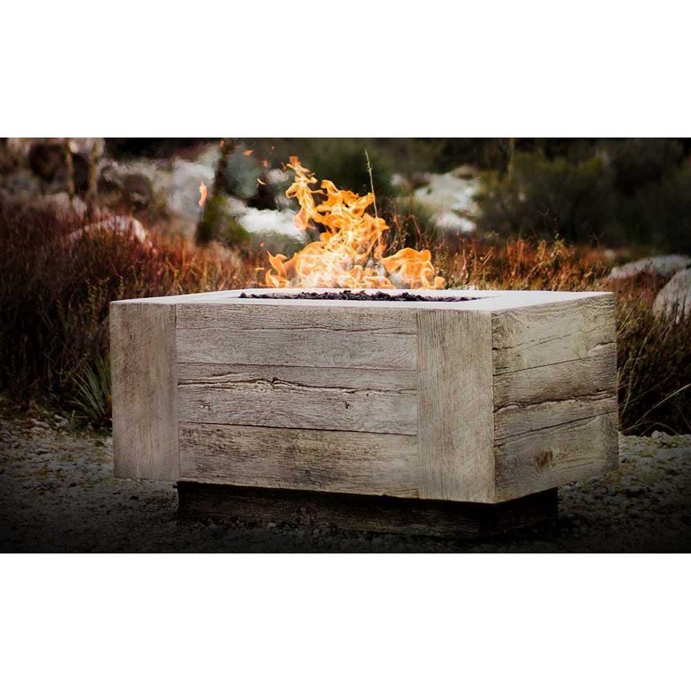 Top Fires Catalina Rectangular GFRC Gas Fire Pit with Electronic Ignition