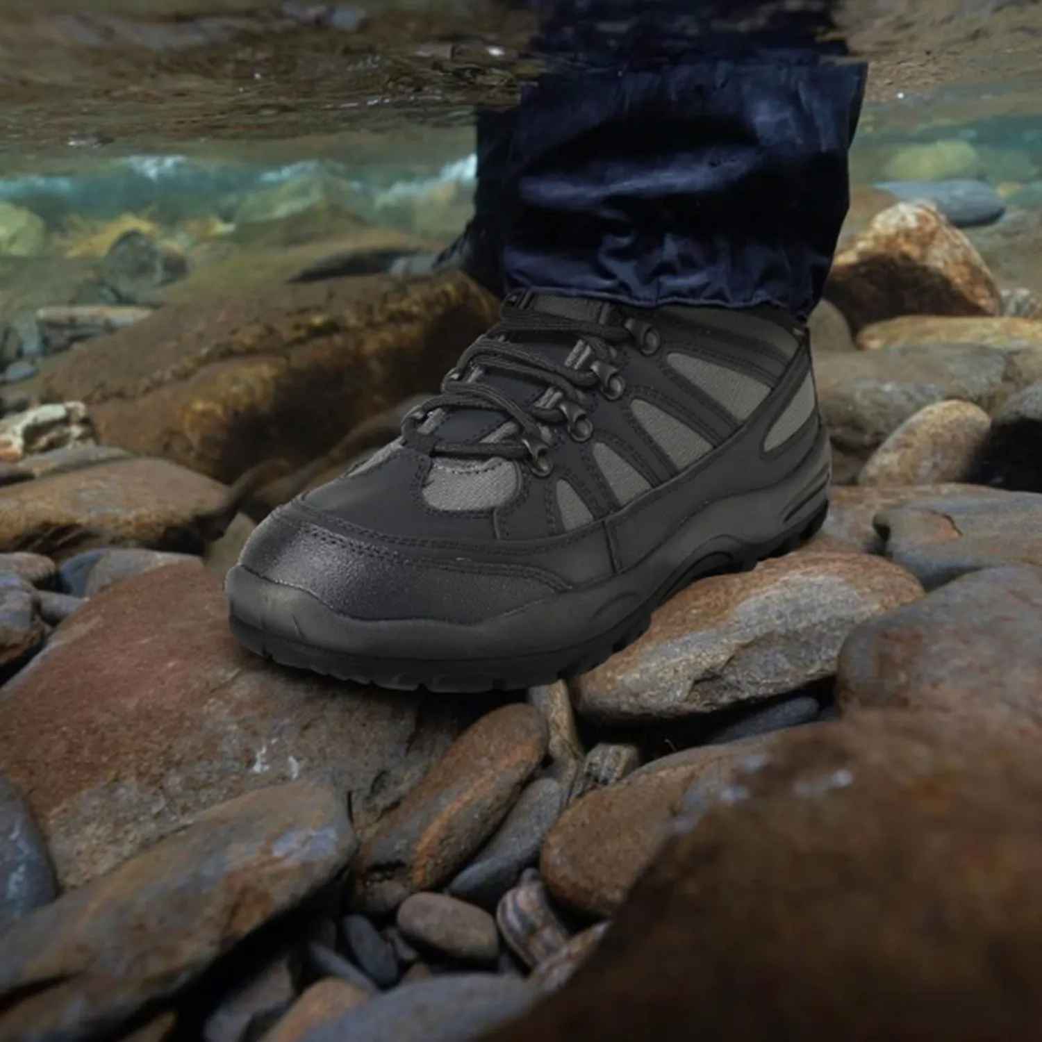 Anti-slip Rubber Buckle Lacing Wading Boots for Men