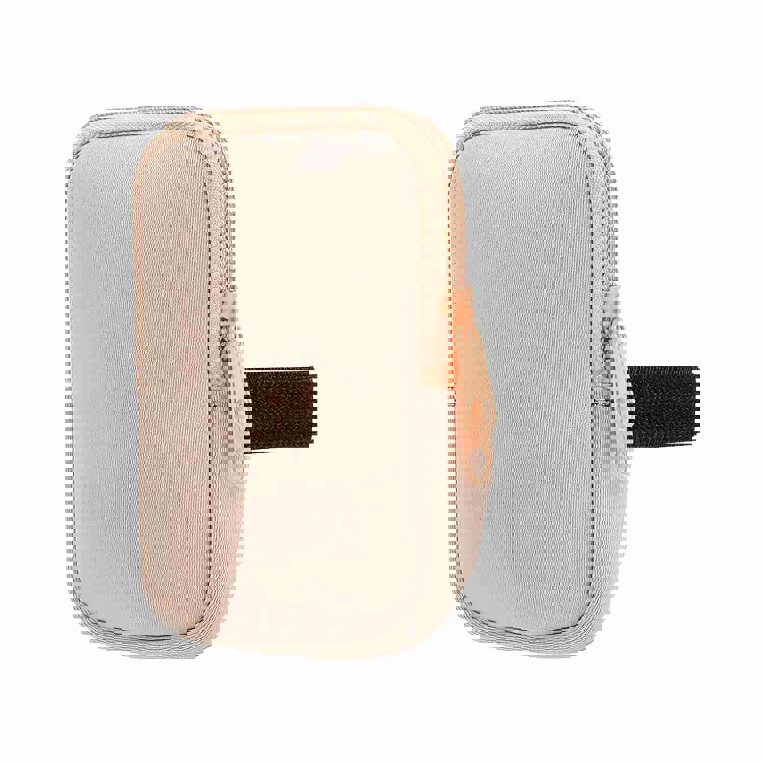 Canvas Water Bottle Bag with Zipper - Pink & Green, Small Square Vertical Fitness Accessory