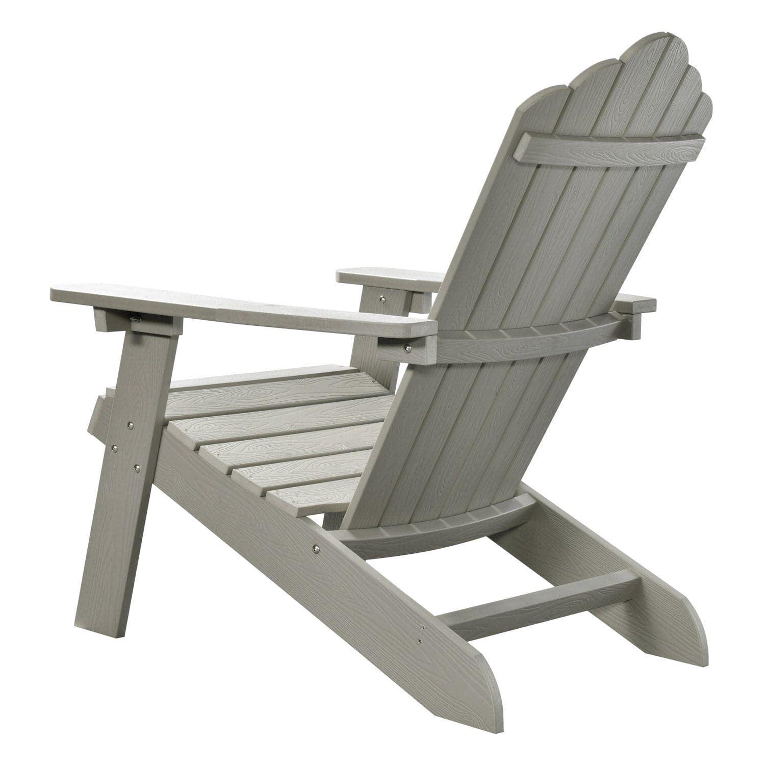 Ovios 3-Piece Outdoor Adirondack Chair Set with Dark Grey Fire Pit