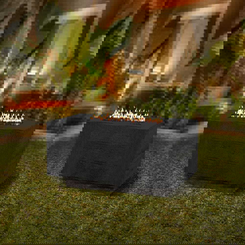 Top Fires Catalina Rectangular GFRC Gas Fire Pit with Electronic Ignition