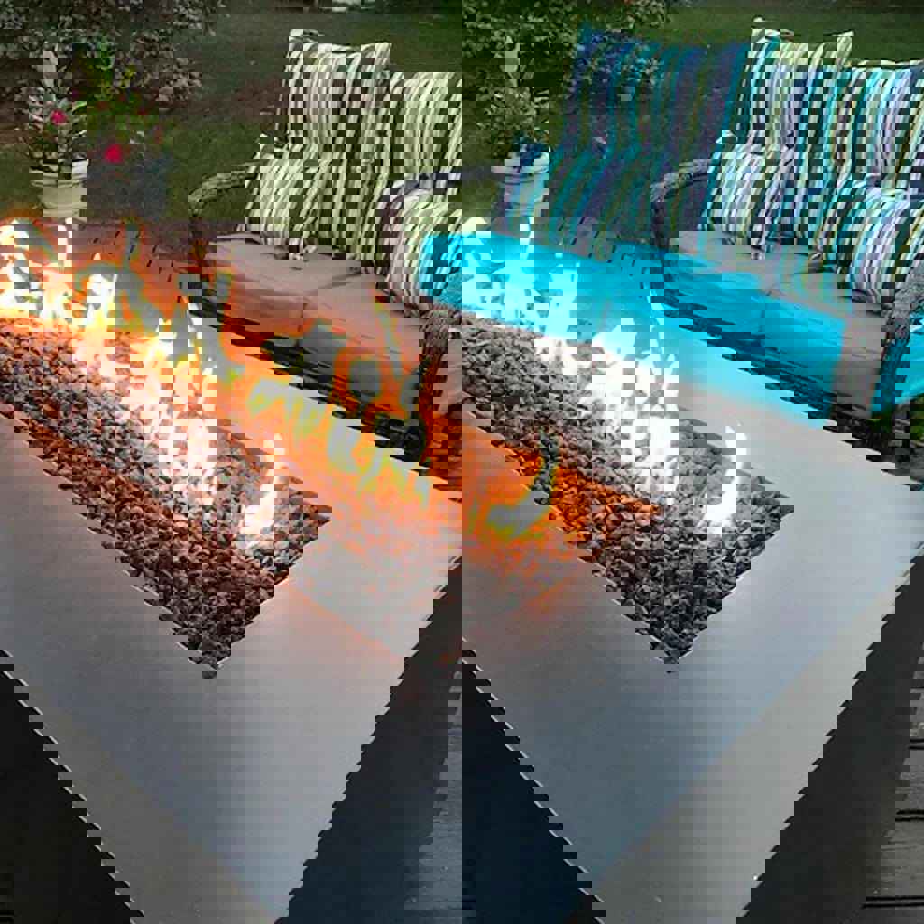 The Outdoor Plus 48 Coronado Copper & Corten Steel & Stainless Steel Rectangle Fire Pit