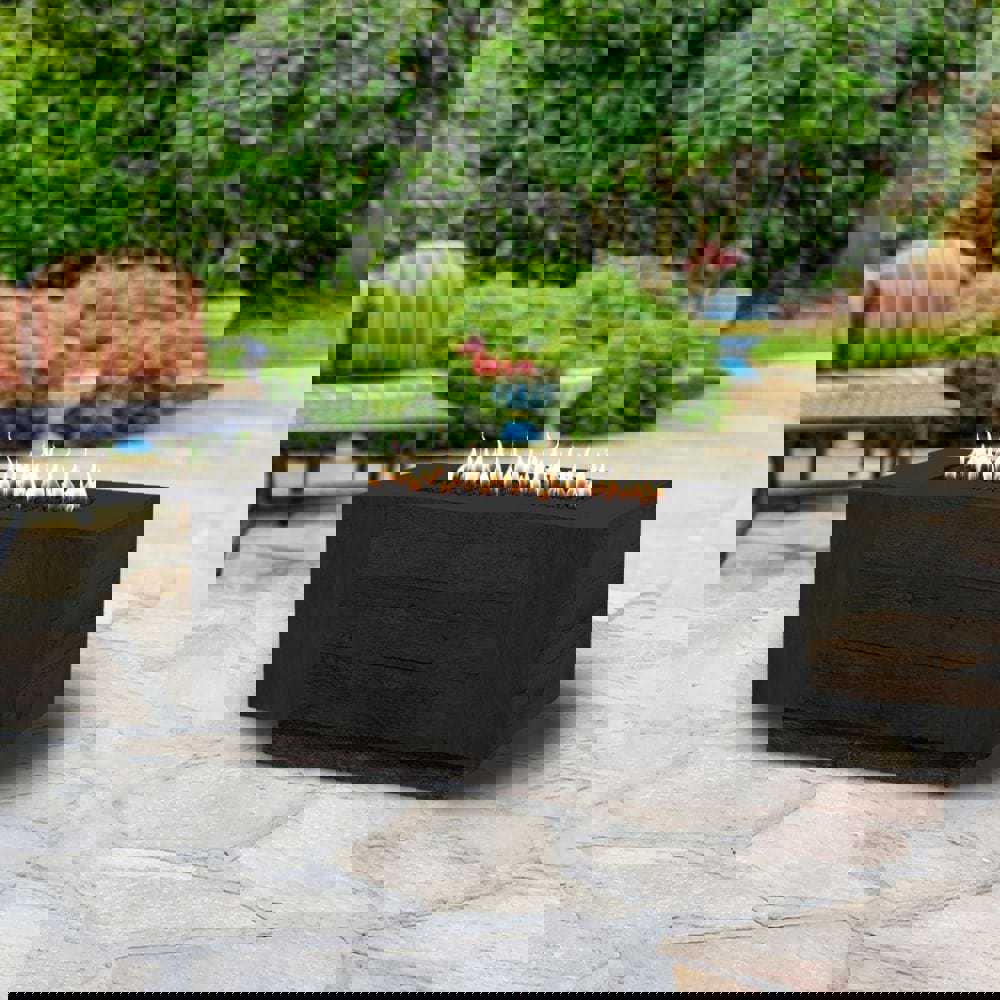 Top Fires Catalina Rectangular GFRC Gas Fire Pit with Electronic Ignition