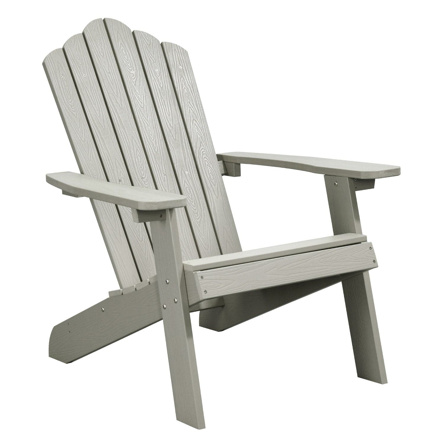 Ovios 3-Piece Outdoor Adirondack Chair Set with Dark Grey Fire Pit