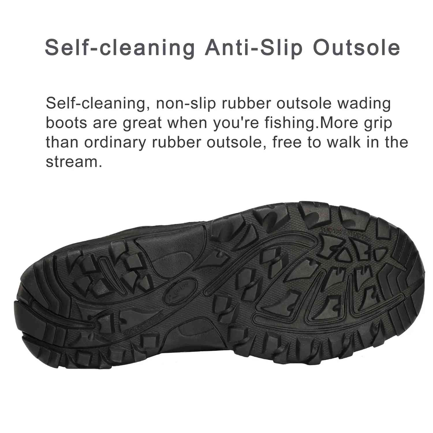 Anti-slip Rubber Buckle Lacing Wading Boots for Men