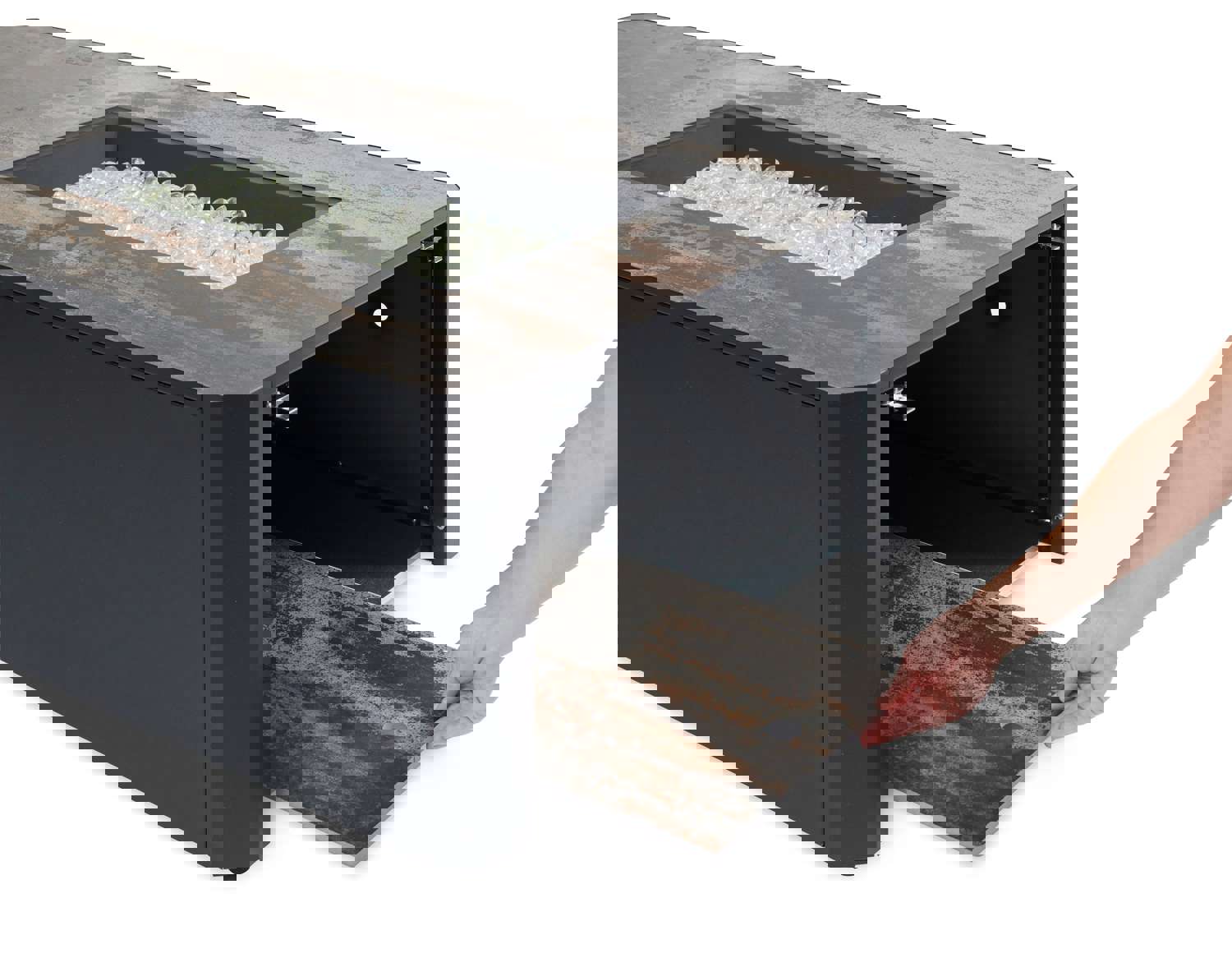 Outdoor Greatroom KN-1224 Kinney Rectangular Gas Fire Pit Table