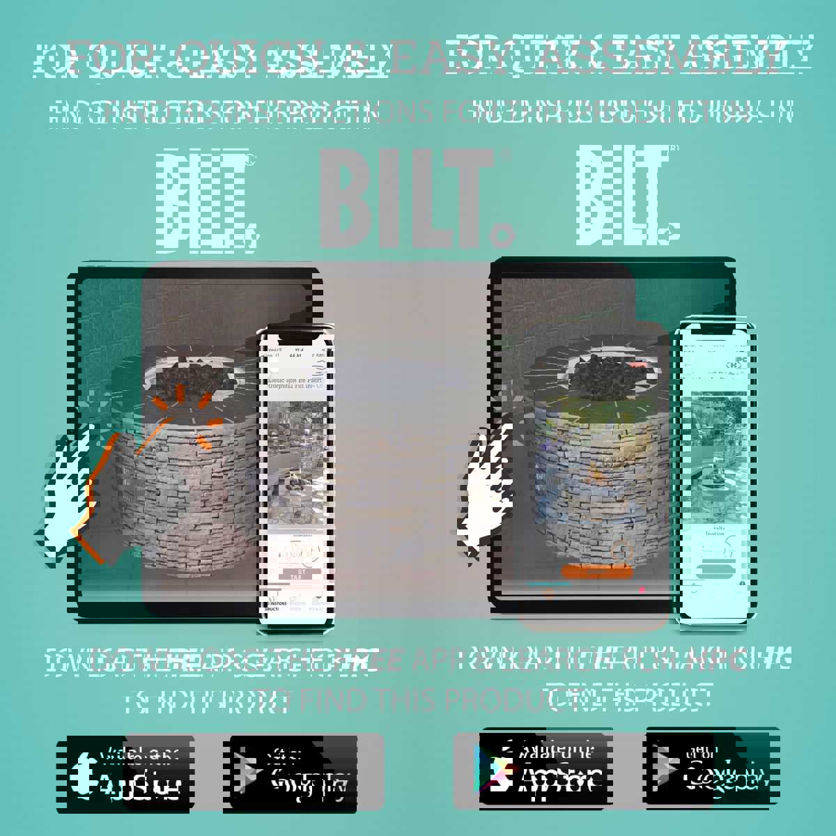 HPC Fire FPPK Push Button Flame Sensing Gas Fire Pit Kit with Rectangular Bowl Pan