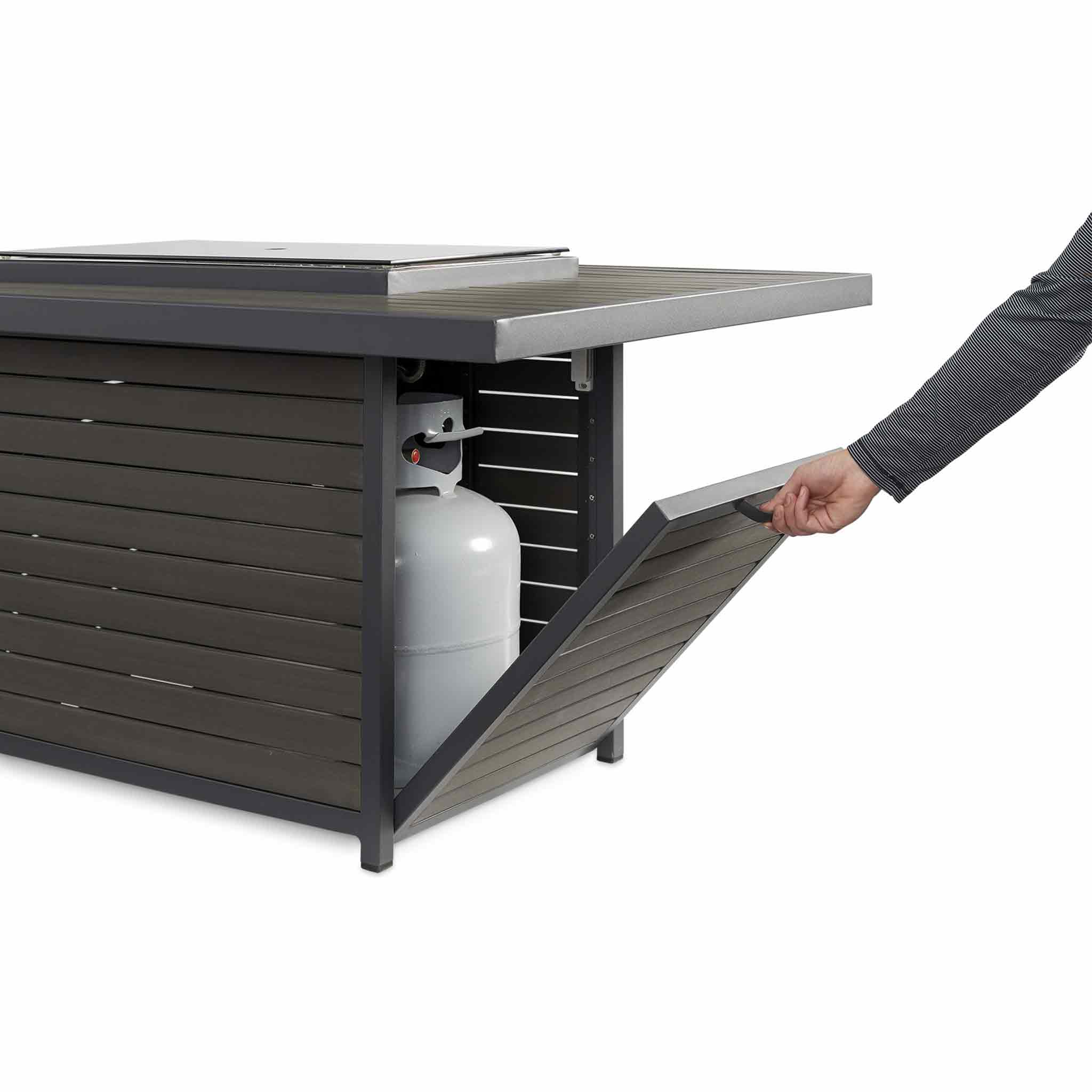 Brooks Rectangular Gas Fire Pit Table for Outdoor Gatherings