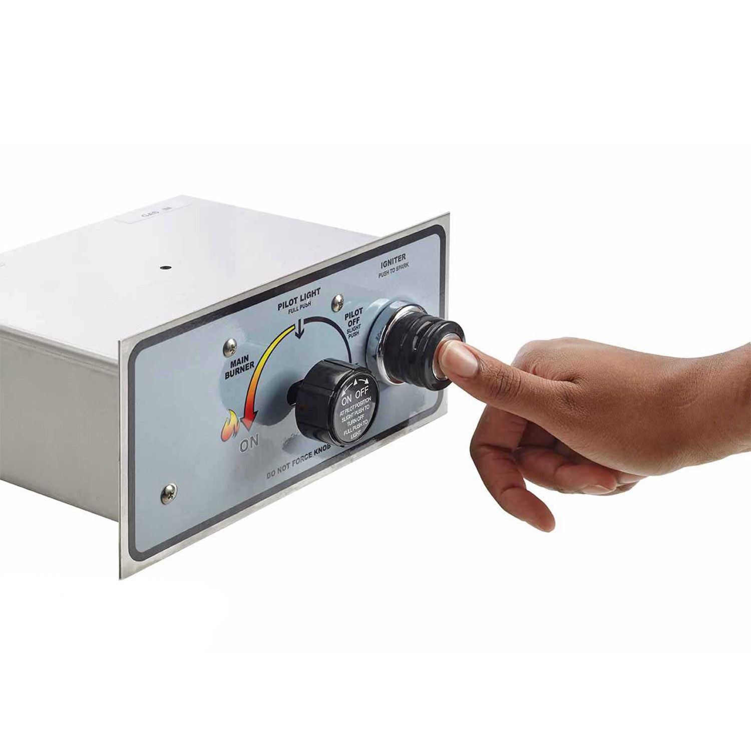 HPC Fire FPPK Push Button Flame Sensing Gas Fire Pit Kit with Rectangular Bowl Pan