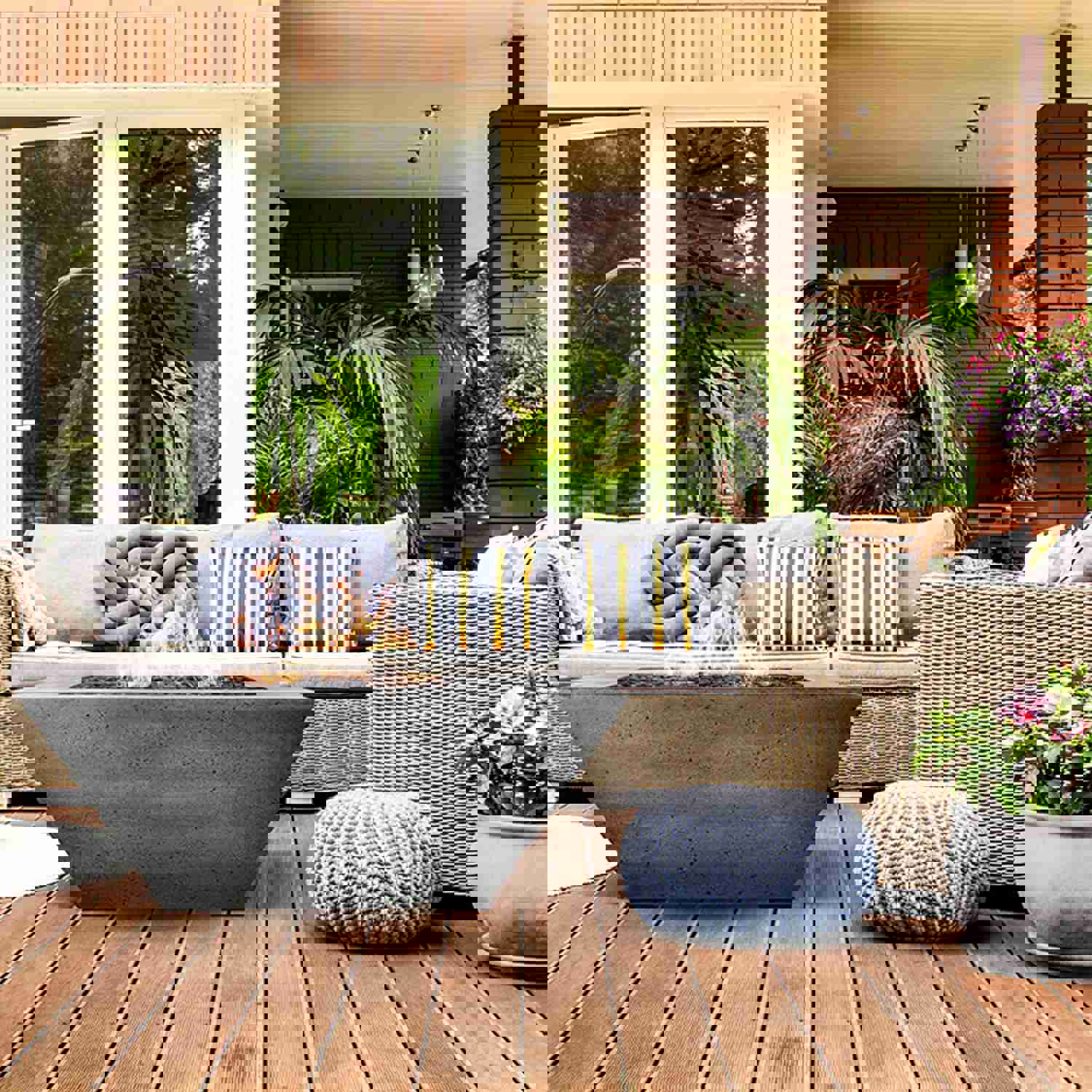 Prism Hardscapes Lombard Gas Fire Pit - Modern Outdoor Heating Solution