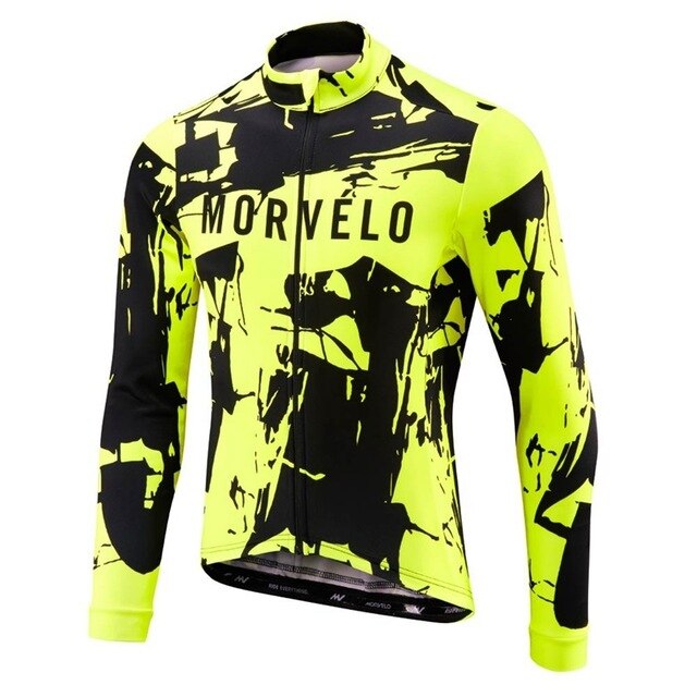MORVELO 2020 Spring Cycling Long Sleeve Jersey - Breathable & Quick Dry Road Bike Racing Shirt