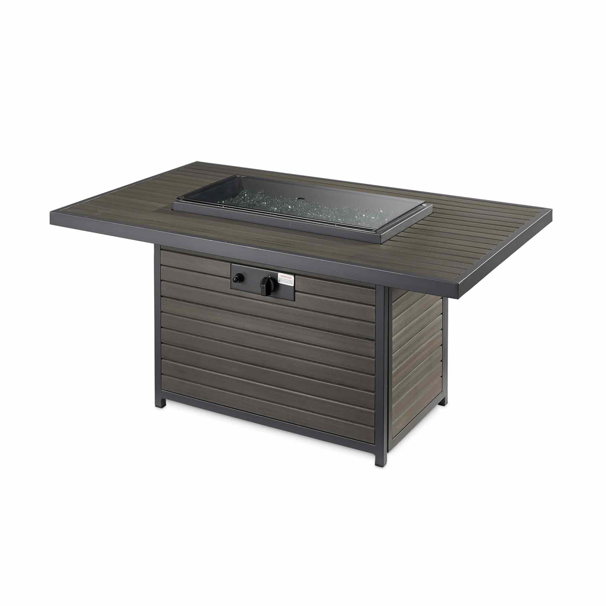 Brooks Rectangular Gas Fire Pit Table for Outdoor Gatherings