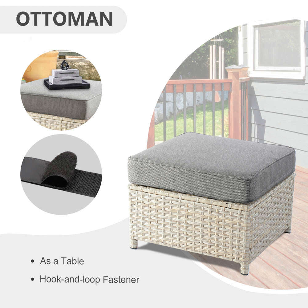 Ovios Athena Series 6-Piece Outdoor Patio Furniture Set with Fire Pit Table