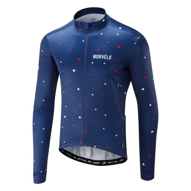 MORVELO 2020 Spring Cycling Long Sleeve Jersey - Breathable & Quick Dry Road Bike Racing Shirt