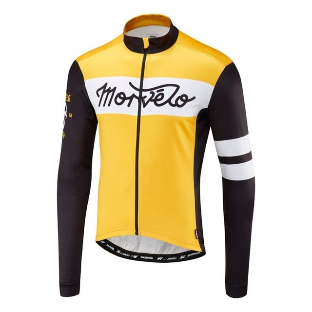 MORVELO 2020 Spring Cycling Long Sleeve Jersey - Breathable & Quick Dry Road Bike Racing Shirt