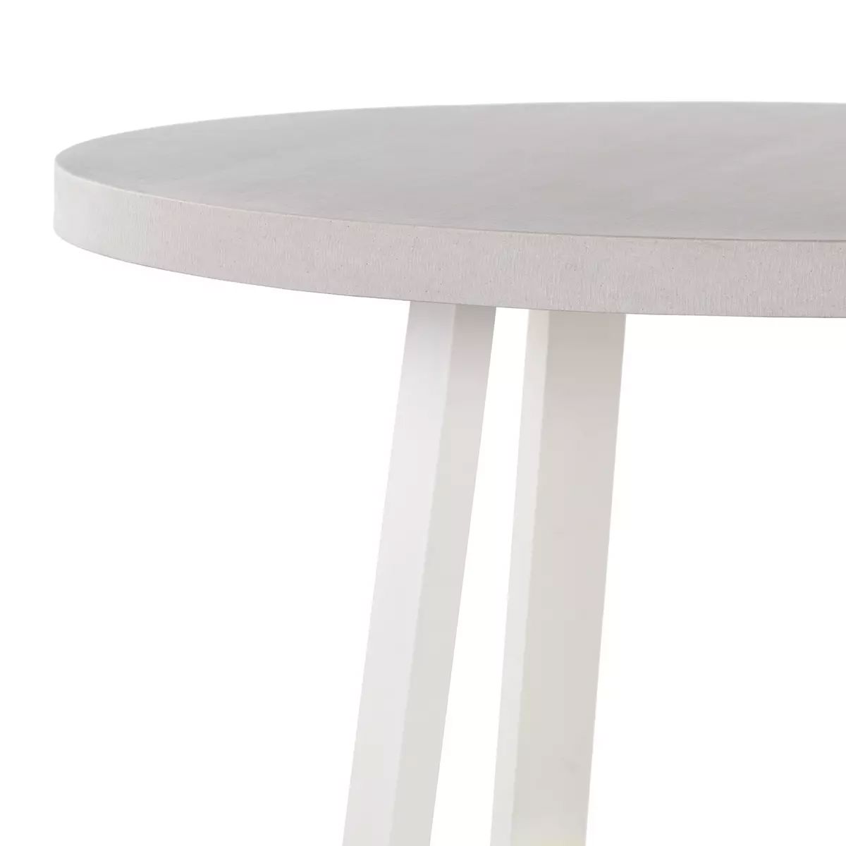 Cyrus Outdoor Round Dining Table with Poly-Resin Top and Iron Base