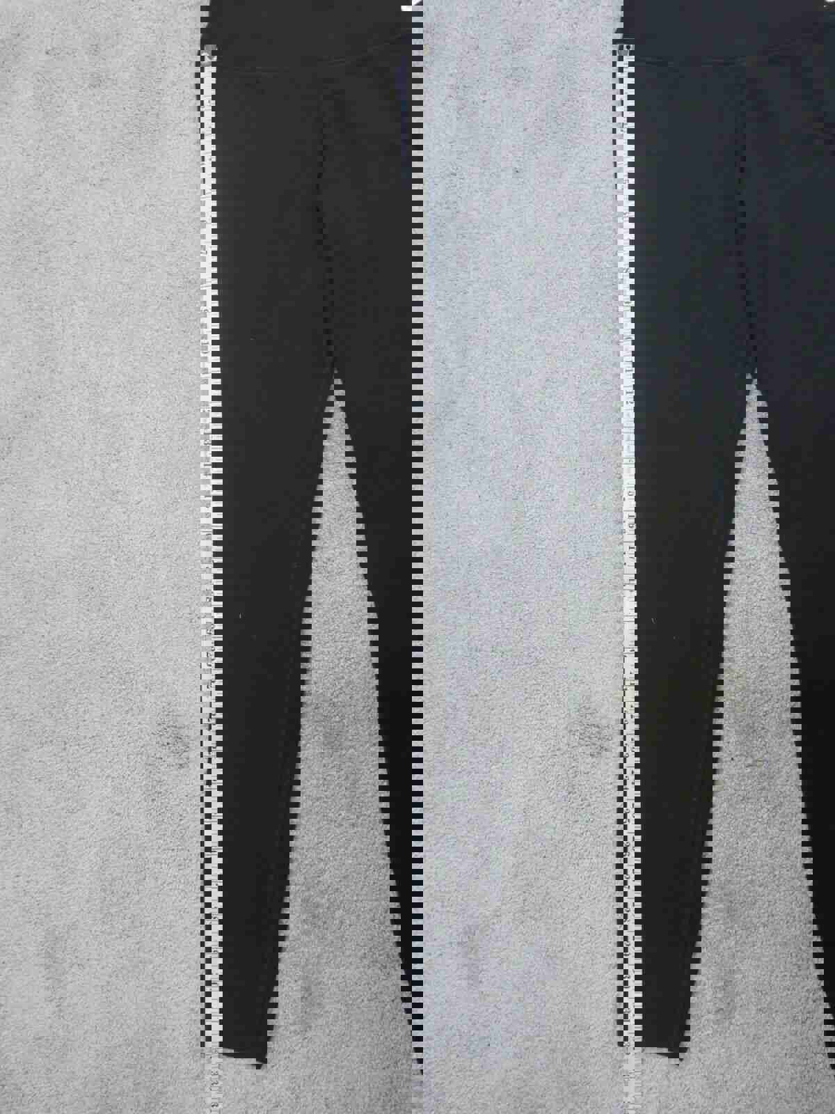 Nike Women's Large Black Yoga Leggings with Swoosh Logo