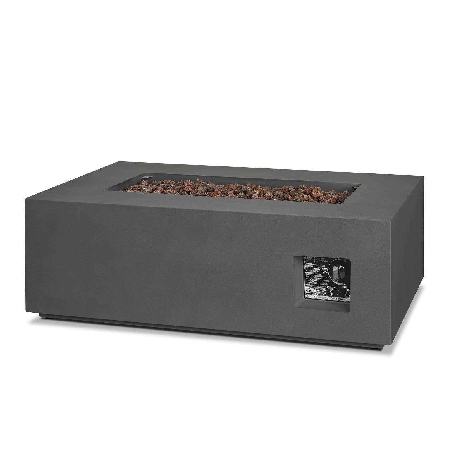 Real Flame Aegean 42 Rectangle Propane or Natural Gas Fire Pit Table