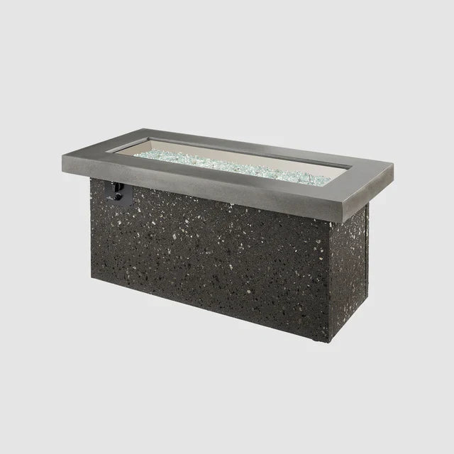 Outdoor Greatroom Company Gray Key Largo Linear Gas Fire Pit Table with Direct Spark Ignition - Natural Gas