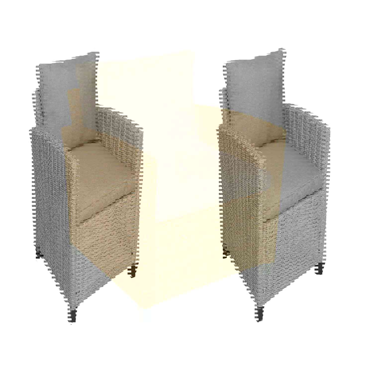 TOPMAX 6-Piece Outdoor Rattan Wicker Set for Patio, Garden, and Backyard