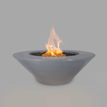 Outdoor Plus Cazo Round Fire Pit in GFRC Concrete with Free Cover