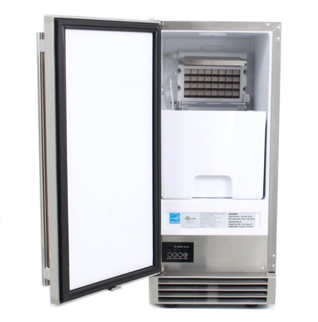 Blaze 50 LB. 15 Inch Outdoor Ice Maker with Gravity Drain