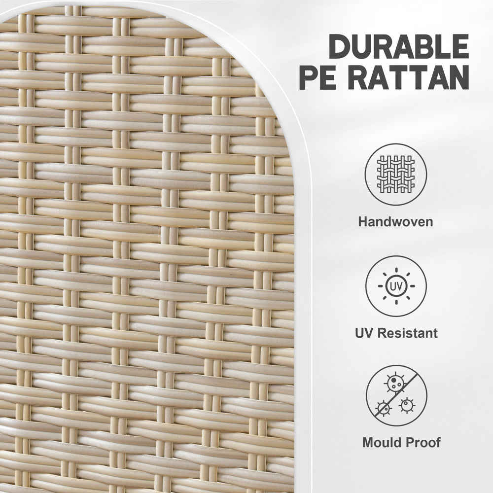 Ovios Athena Series 8-Piece Outdoor Patio Furniture Set with 42" Rectangle Propane Fire Pit Table