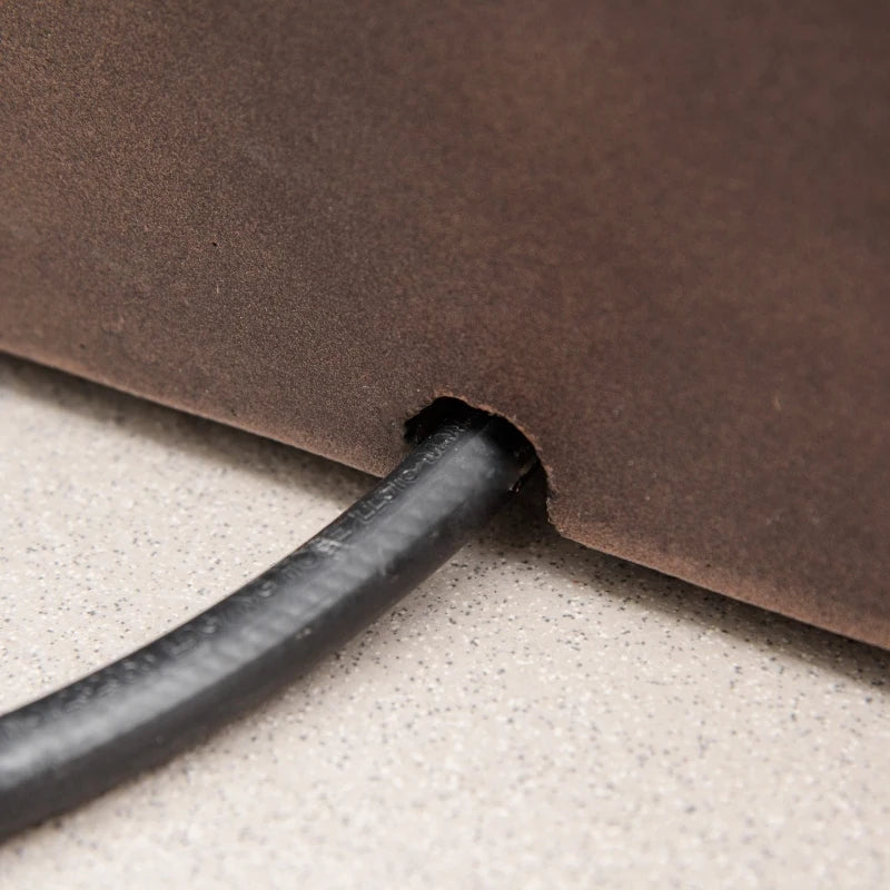 Outsunny 56 Inch Outdoor Propane Gas Fire Pit Table with Auto-Ignition and Lava Rocks