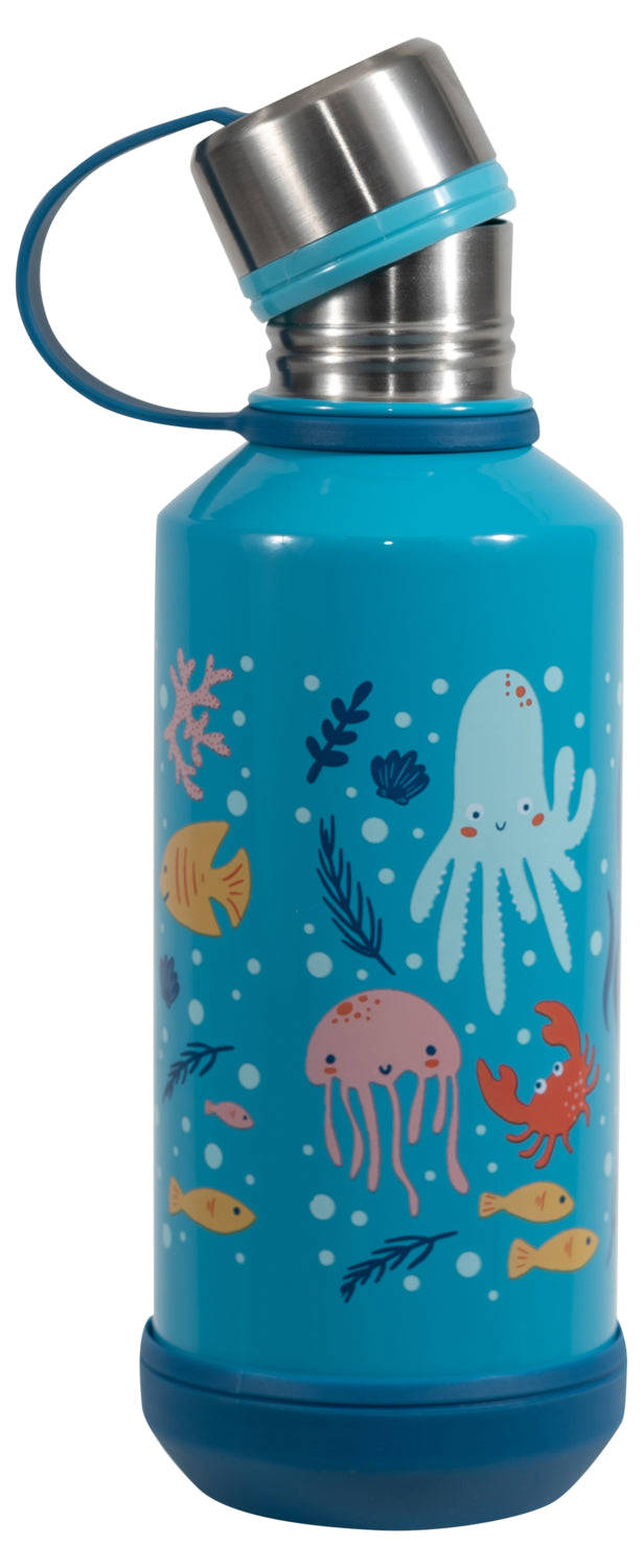 COOL GEAR 4-Pack 16 oz Stainless Steel Vacuum Insulated Water Bottle with Twist Off Cap