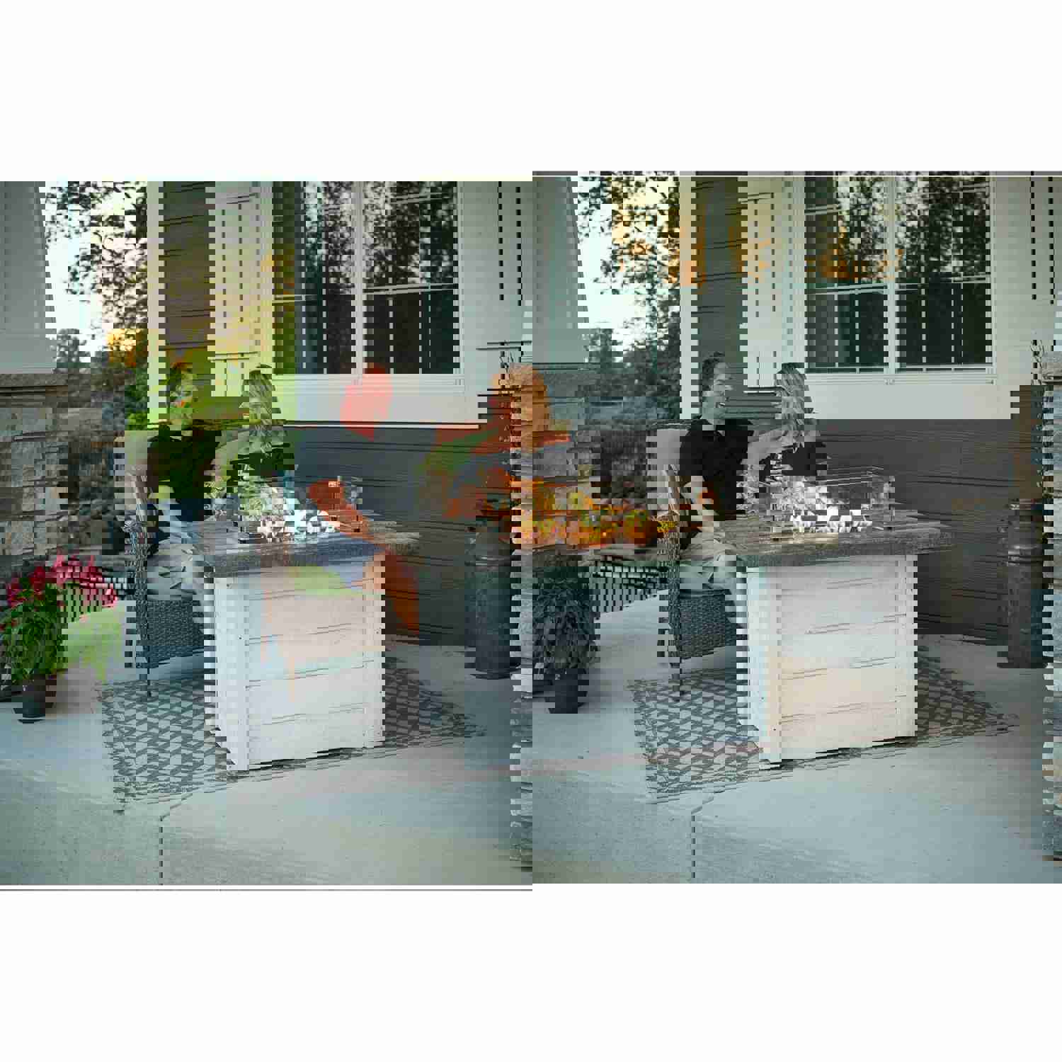 The Outdoor GreatRoom Company Alcott Rectangular Gas Fire Pit Table | ALC-1224