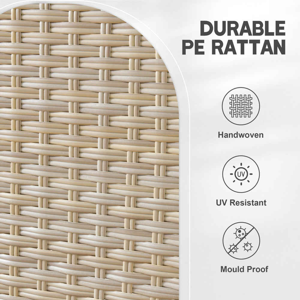 Ovios Athena Series 8-Piece Outdoor Patio Furniture Set with 42" Rectangle Propane Fire Pit Table