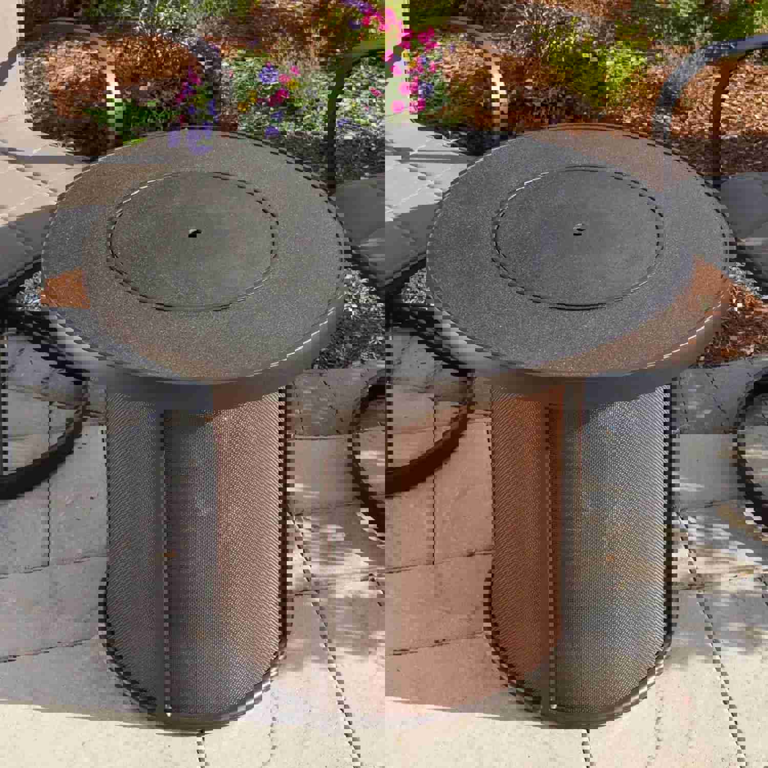 Outdoor GreatRoom Stonefire Round Gas Fire Pit Table