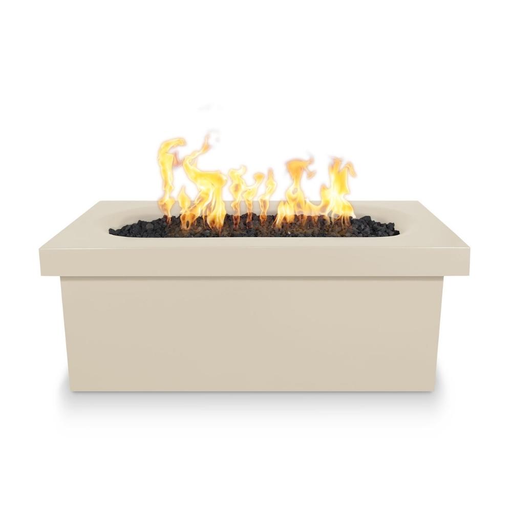 Top Fires Ramona 60-Inch Rectangular GFRC Gas Fire Pit Table - Electronic Ignition