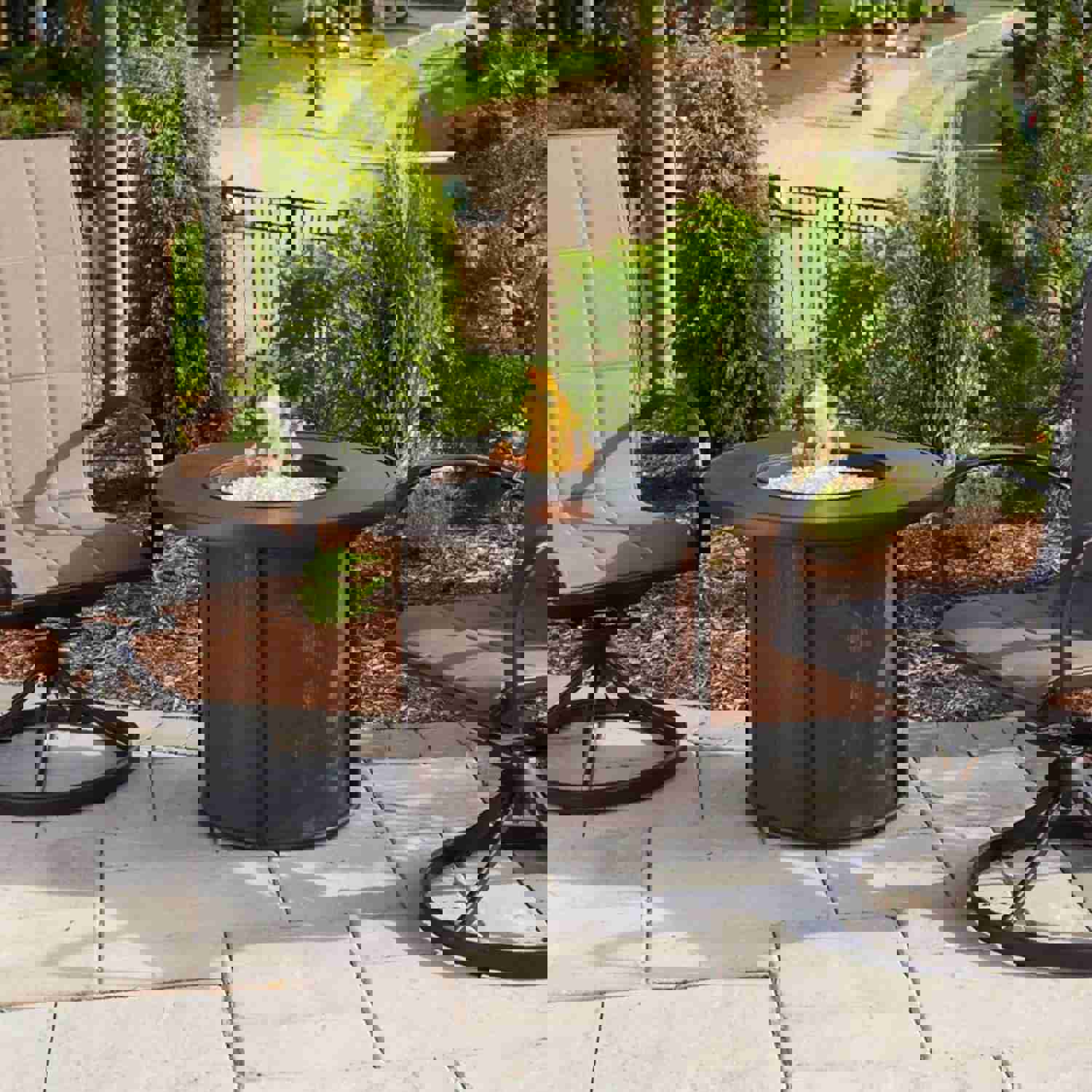 Outdoor GreatRoom Stonefire Round Gas Fire Pit Table