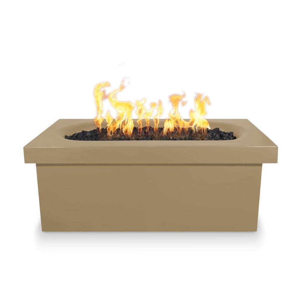 Top Fires Ramona 60-Inch Rectangular GFRC Gas Fire Pit Table - Electronic Ignition