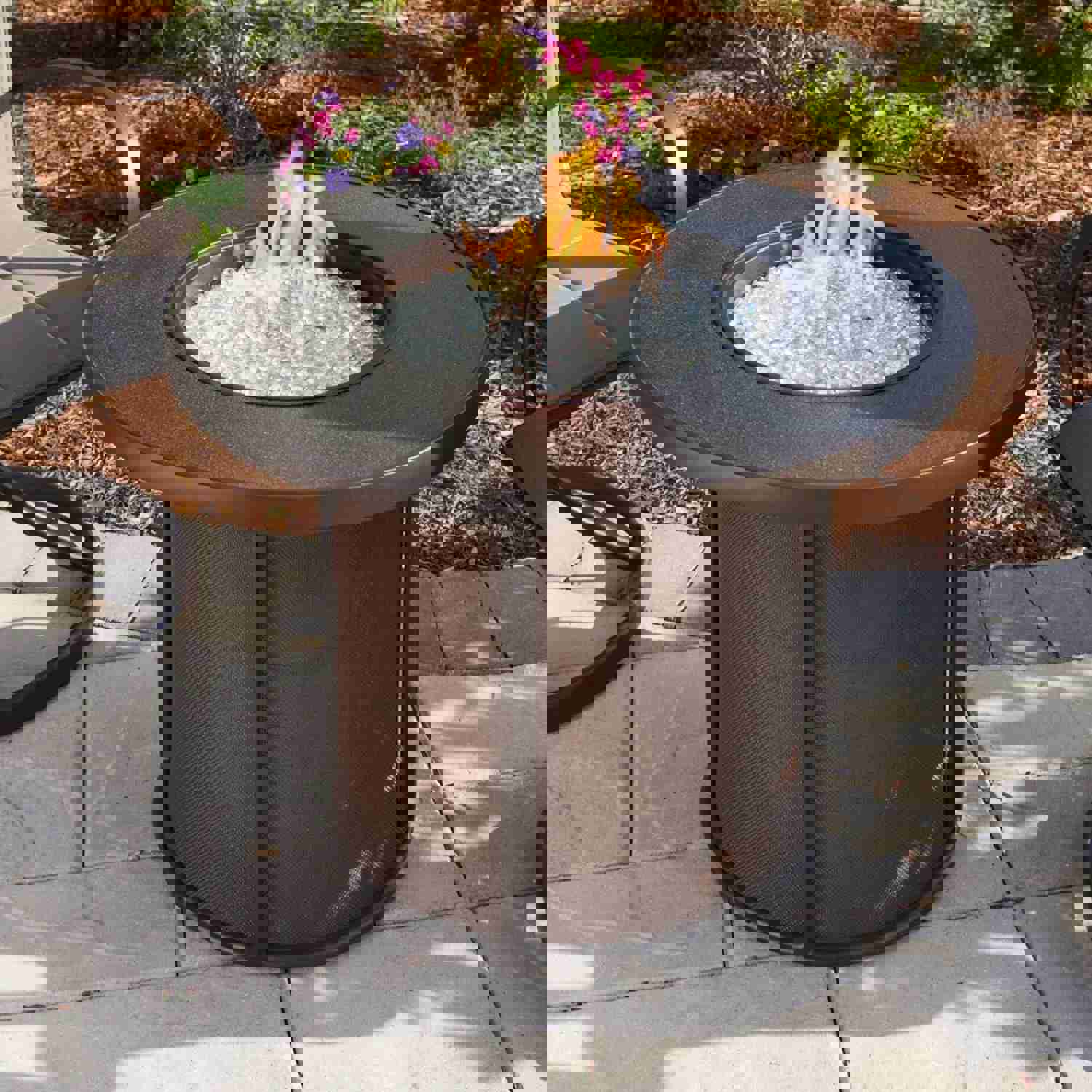 Outdoor GreatRoom Stonefire Round Gas Fire Pit Table