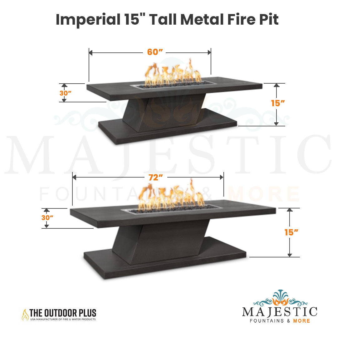 Outdoor Plus Imperial 15 Tall Metal Fire Pit with Free Cover