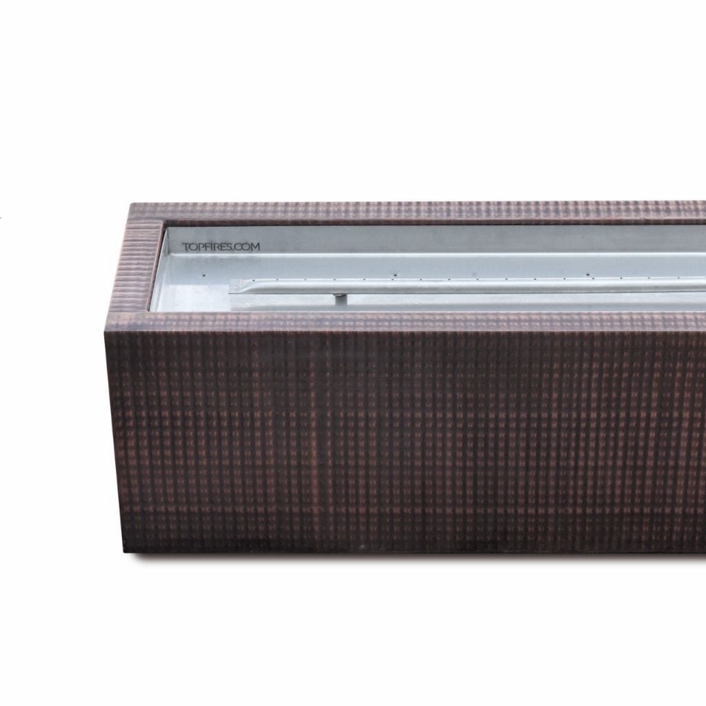 Outdoor Plus 72 Eaves Copper & Corten Steel & Stainless Steel Rectangle Fire Pit