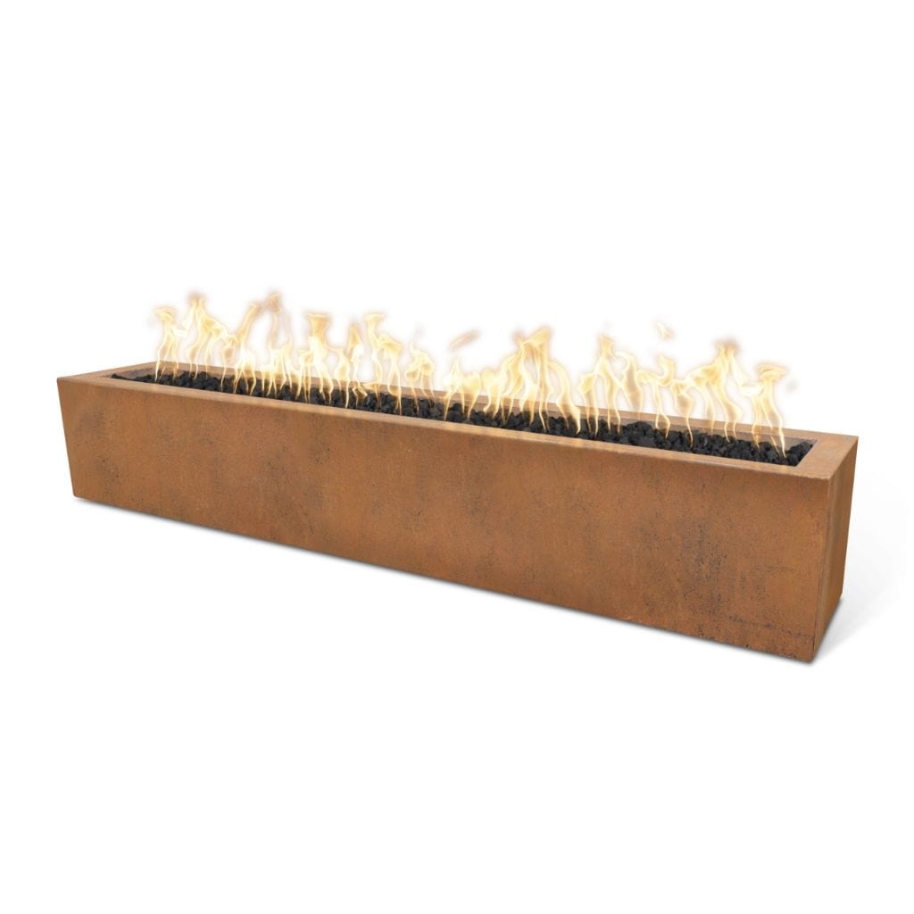 Outdoor Plus 72 Eaves Copper & Corten Steel & Stainless Steel Rectangle Fire Pit