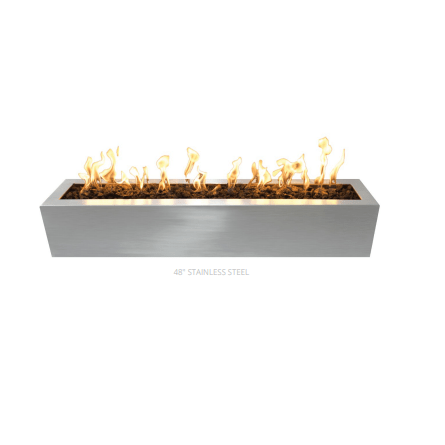 Outdoor Plus Eaves Rectangle Metal Fire Pit with Free Cover