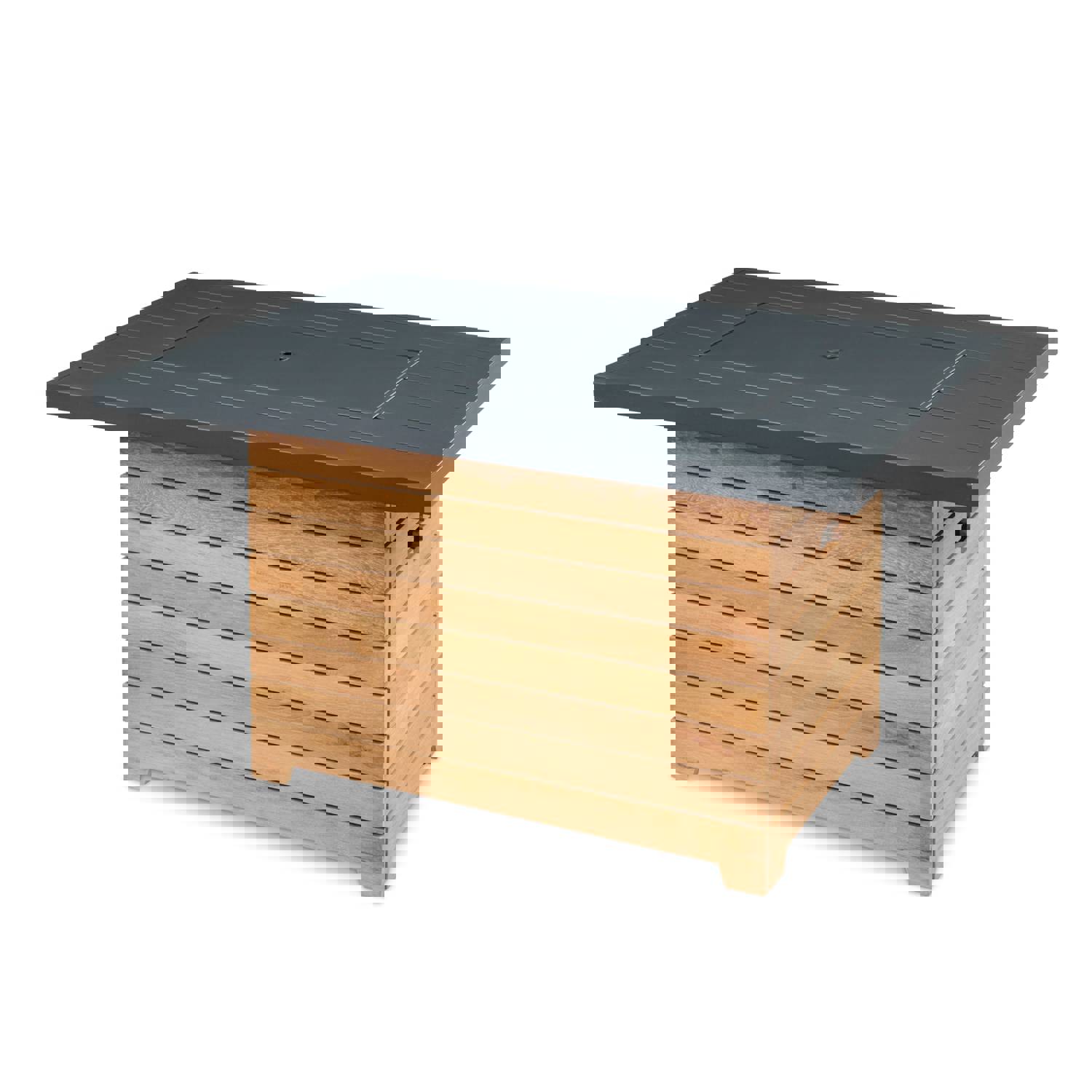 Darien Rectangular Gas Fire Pit Table with Aluminum Top | DAR-1224-K