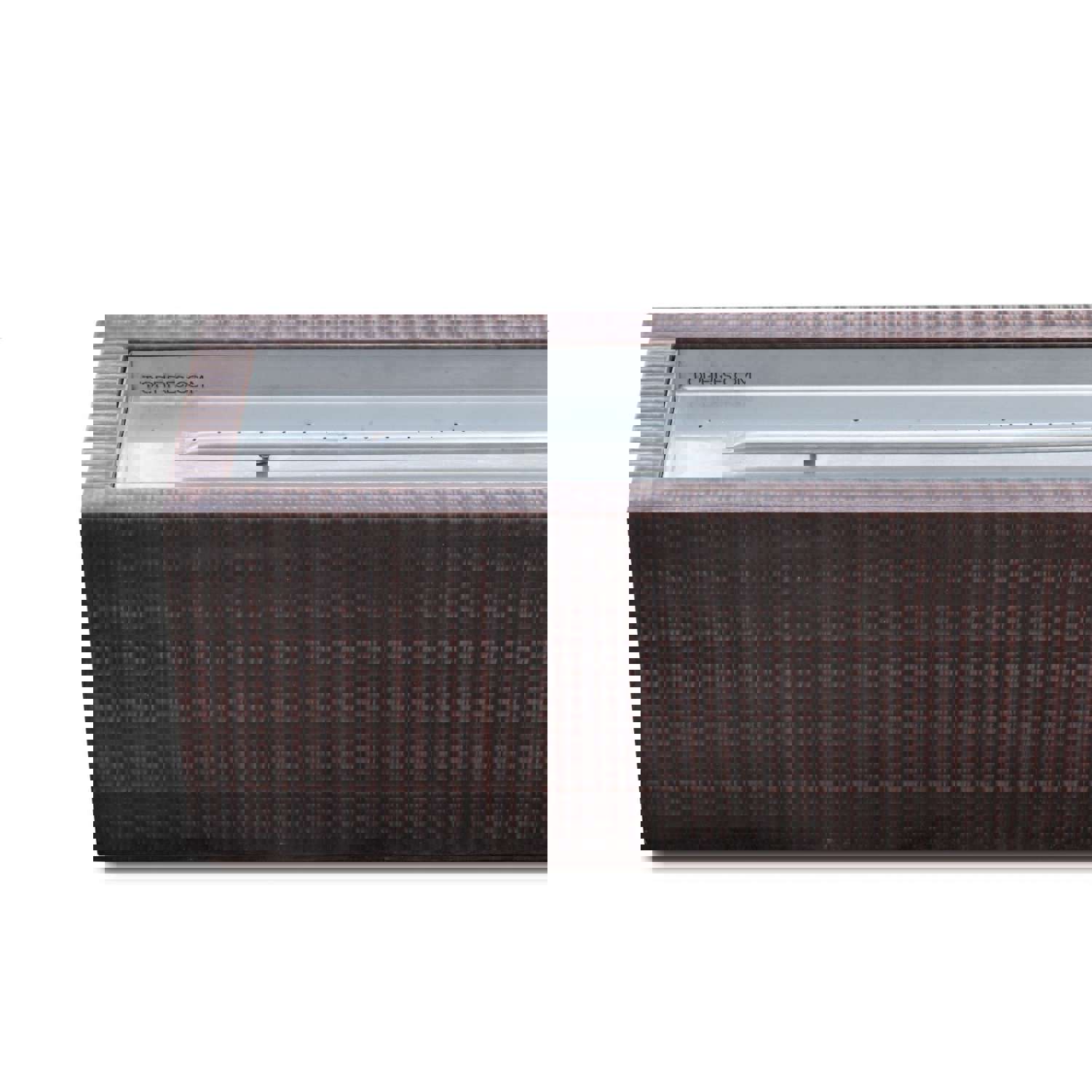 Outdoor Plus Eaves Rectangle Metal Fire Pit with Free Cover