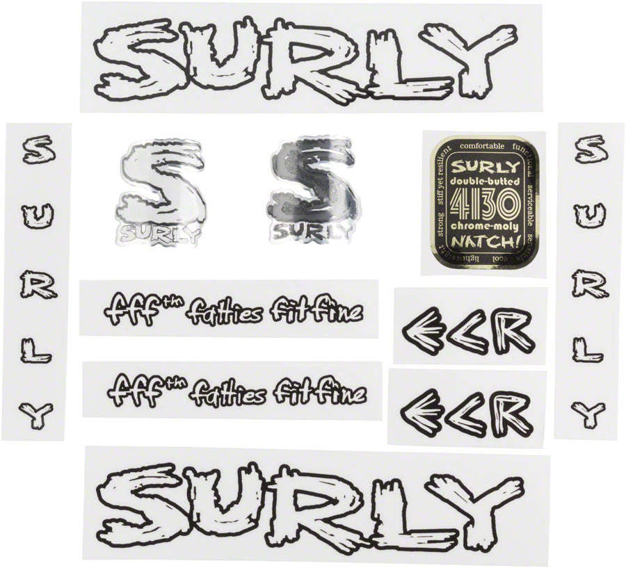 Surly ECR Decal Set for Bike Frame Repair and Customization