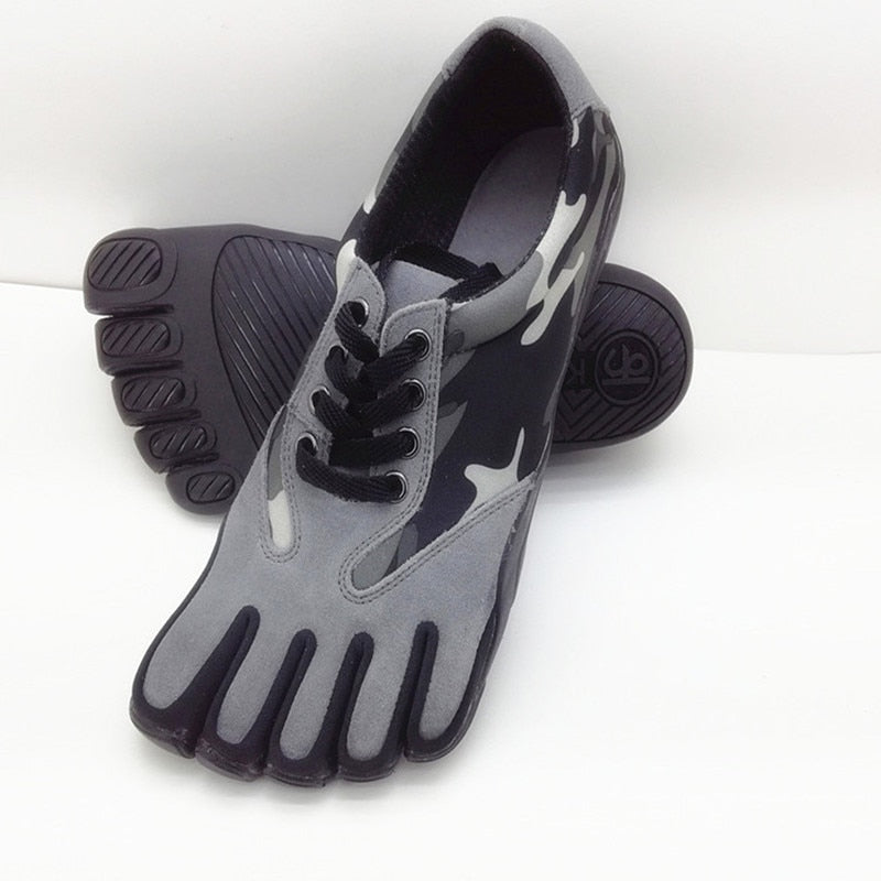 GSOU SNOW Men's 5-Finger Toes Running Shoes - Breathable & Lightweight for Marathon Running